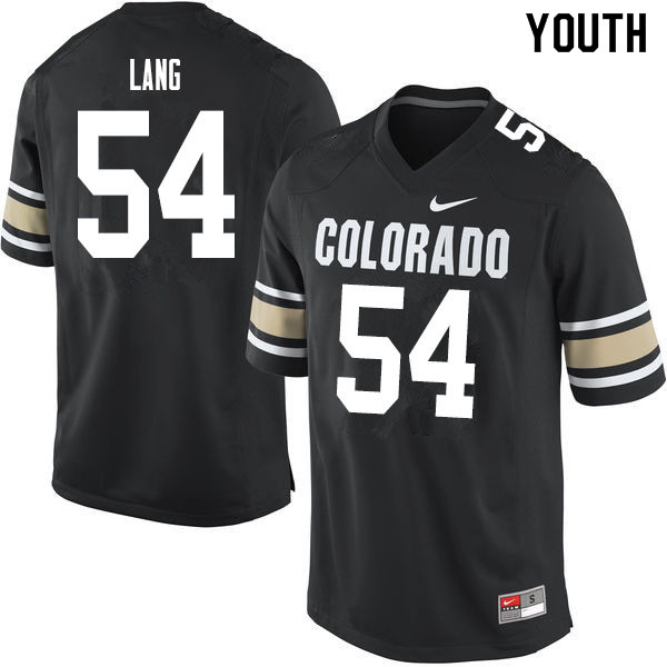 Youth #54 Terrance Lang Colorado Buffaloes College Football Jerseys Sale-Home Black